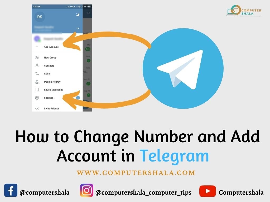 Change Number and Add Account in Telegram