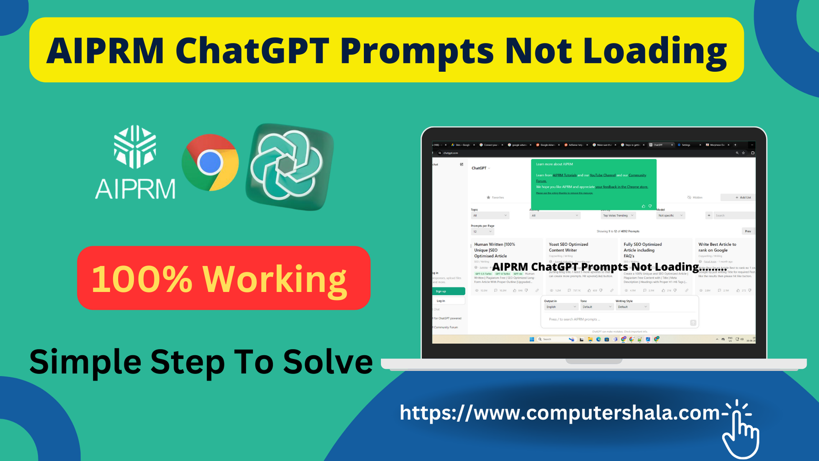 AIPRM ChatGPT Prompts Not Loading 100% Working Try It