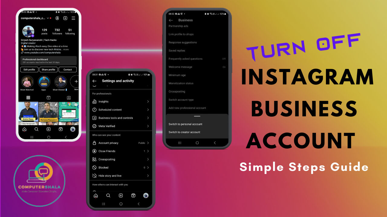 Turn Off Instagram Business Account